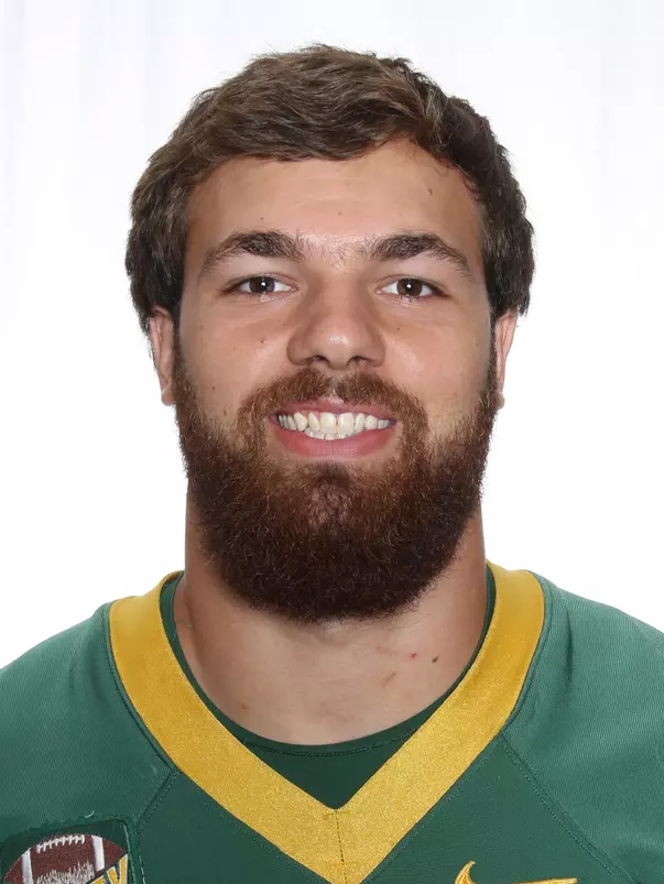 North Dakota State University football headshots. Photo by Carrie Snyder