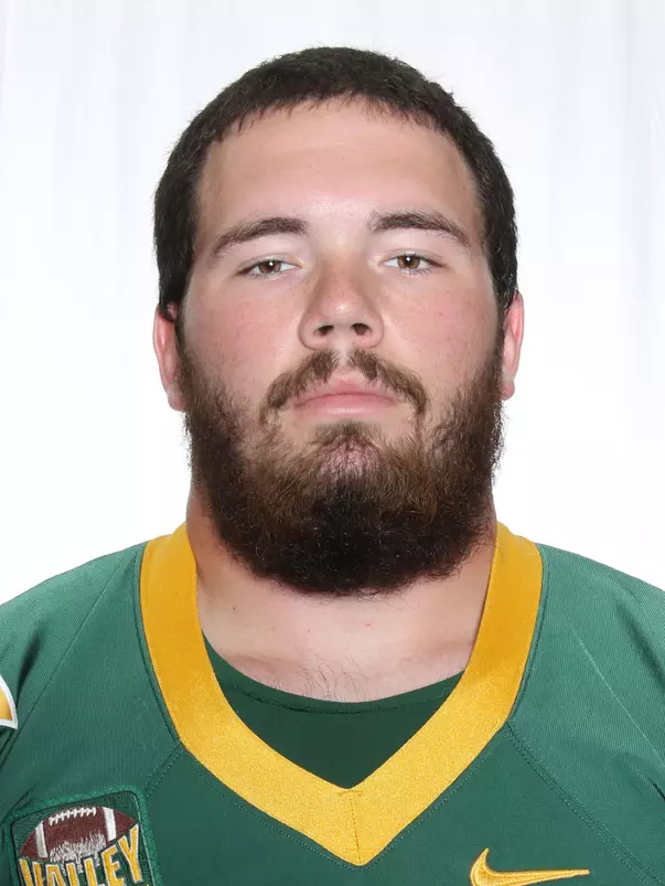 North Dakota State University football headshots. Photo by Carrie Snyder