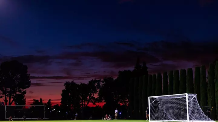 Soccer sunset