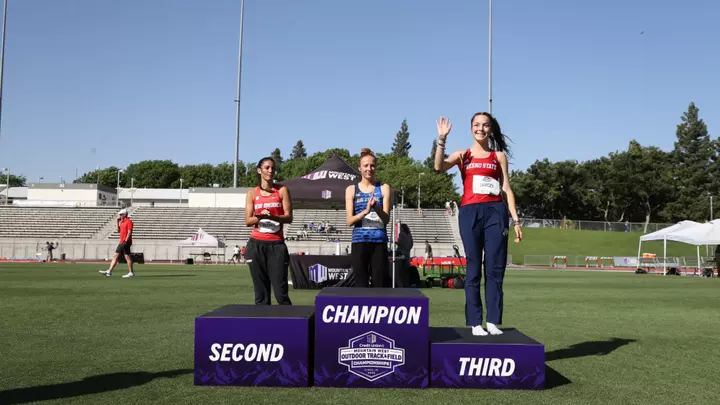 16 MAY 2026: The 2026 Mountain West Men's and Women's Outdoor Track and Field Championship is held at Veteran's Memorial Stadium in Clovis, CA. (Tanner Pearson/MW Photos)