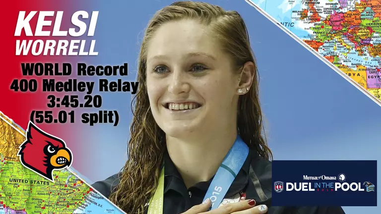 Kelsi Worrell Sets World and American Record at Duel in the Pool