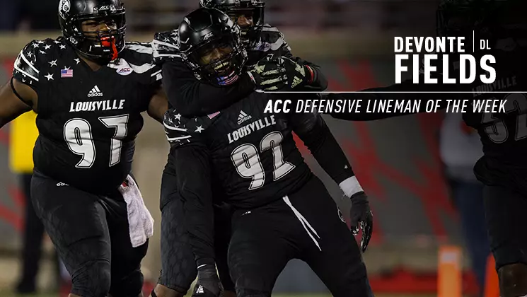Fields Named the ACC Defensive Lineman of the Week