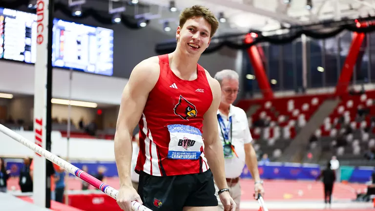 KJ Byrd Wins Pole Vault Title to Open ACC Indoor Championships