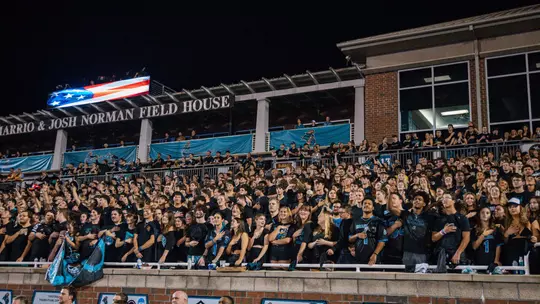Student Section Stands For National Anthem At App State Game