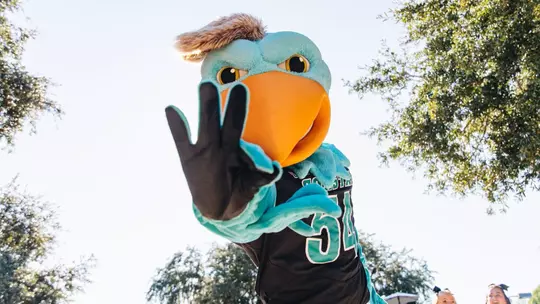 Chauncey at football game