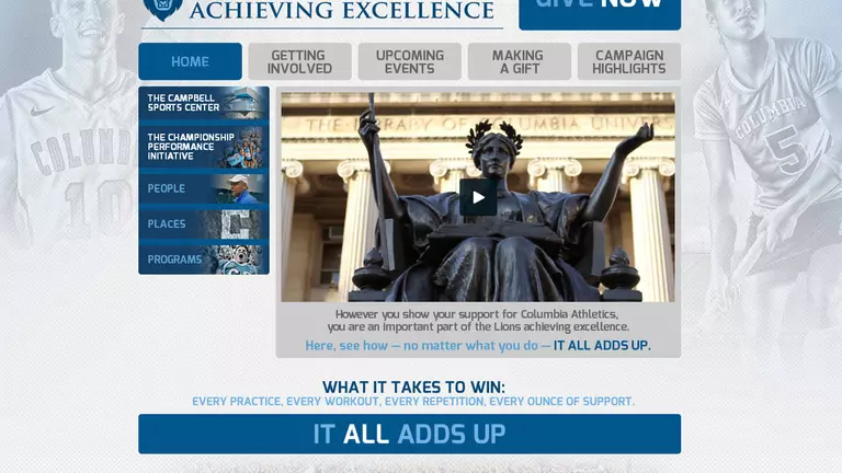 Athletics Development Launches The Columbia Campaign For Athletics Website