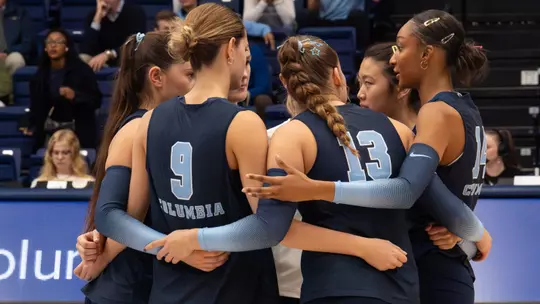 Volleyball post point huddle