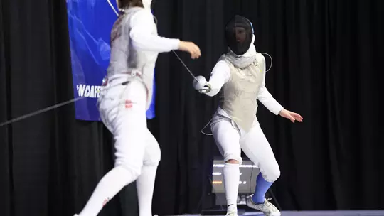 Columbia women's fencing competes on day two of the NCAA Championships , hosted by Notre Dame.