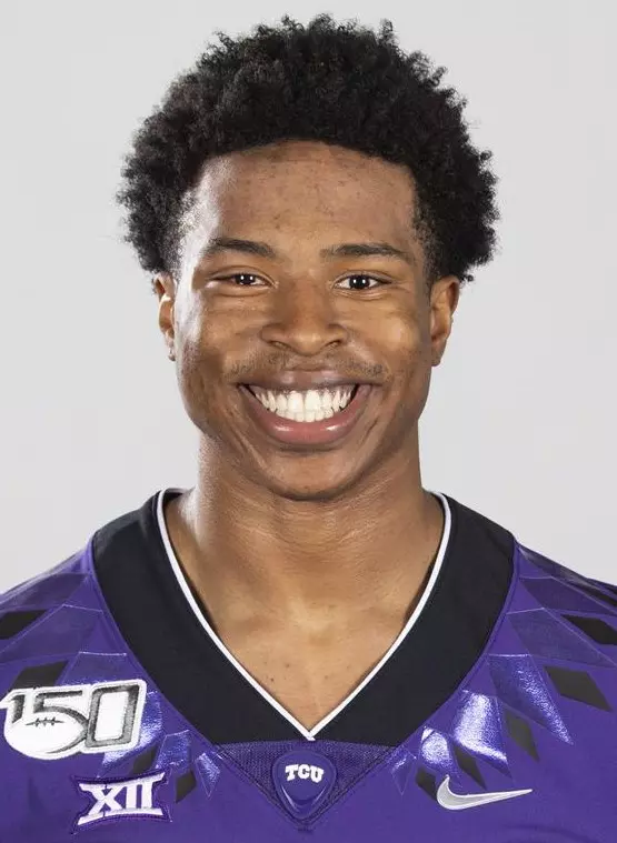 TCU football #22 Michael Onyemaobi photographed in Fort Worth, Texas on August 12, 2019. (Photo/Sharon Ellman)
