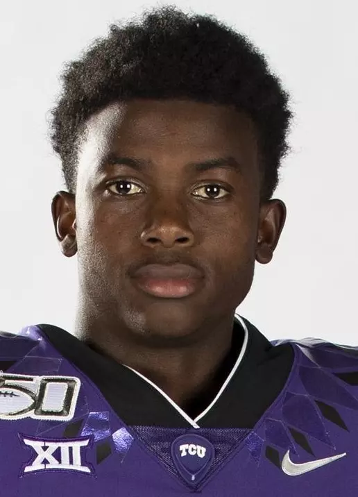 Texas Christian University Football #22 Michael Onyemaobi photographed at TCU in Fort Worth, Texas on July 24, 2019. (Photo/Sharon Ellman) TCU Football Contact Mark Cohen m.cohen@tcu.edu