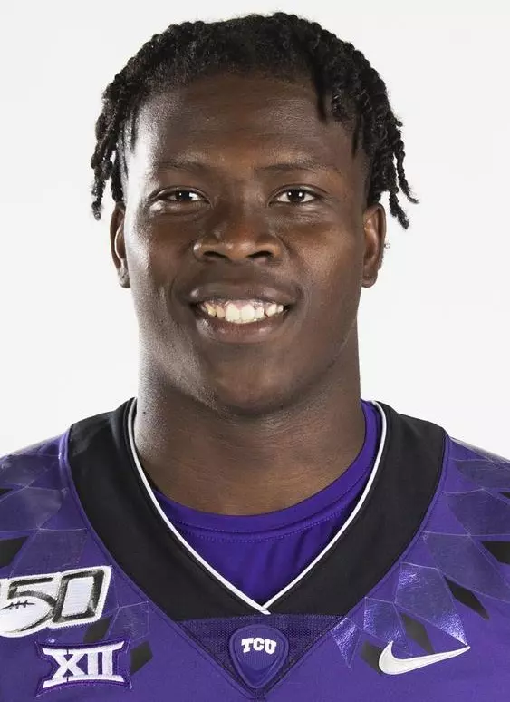Texas Christian University Football #33 Sewo Olonilua photographed at TCU in Fort Worth, Texas on July 24, 2019. (Photo/Sharon Ellman) TCU Football Contact Mark Cohen m.cohen@tcu.edu
