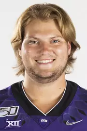 Texas Christian University Football #53 John Lanz photographed at TCU in Fort Worth, Texas on July 24, 2019. (Photo/Sharon Ellman) TCU Football Contact Mark Cohen m.cohen@tcu.edu