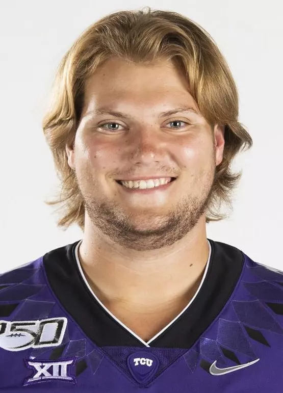 Texas Christian University Football #53 John Lanz photographed at TCU in Fort Worth, Texas on July 24, 2019. (Photo/Sharon Ellman) TCU Football Contact Mark Cohen m.cohen@tcu.edu