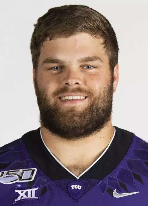 Texas Christian University Football #74 Andrew Coker photographed at TCU in Fort Worth, Texas on July 24, 2019. (Photo/Sharon Ellman)    TCU Football Contact Mark Cohen m.cohen@tcu.edu