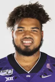 TCU Football #74 Andrew Coker photographed in Fort Worth Texas on August 1, 2019. (Photo/Sharon Ellman)