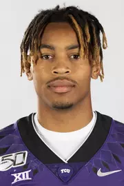 Texas Christian University Football #87 TreVontae Hights photographed at TCU in Fort Worth, Texas on July 24, 2019. (Photo/Sharon Ellman) TCU Football Contact Mark Cohen m.cohen@tcu.edu