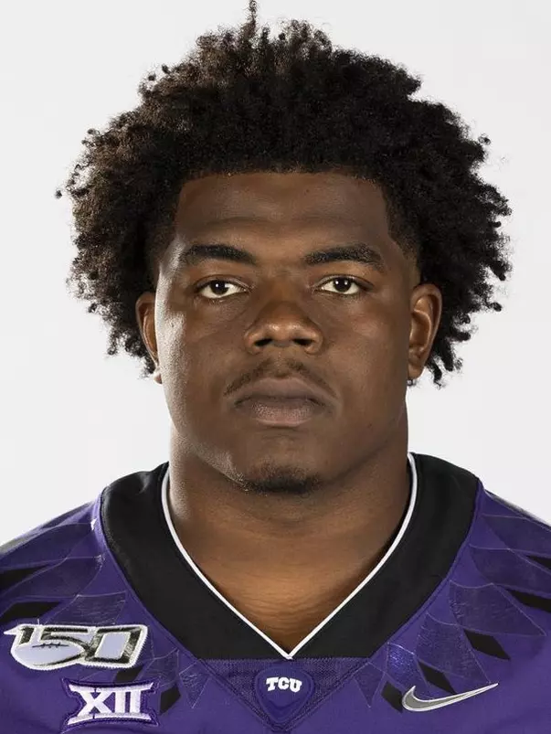 Texas Christian University Football #93 George Ellis III photographed at TCU in Fort Worth, Texas on July 24, 2019. (Photo/Sharon Ellman) TCU Football Contact Mark Cohen m.cohen@tcu.edu