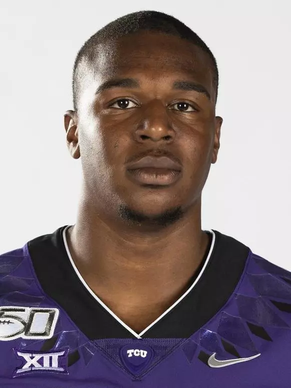 Texas Christian University Football #95 Terrell Cooper photographed at TCU in Fort Worth, Texas on July 24, 2019. (Photo/Sharon Ellman)    TCU Football Contact Mark Cohen m.cohen@tcu.edu