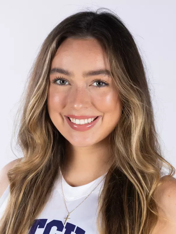 TCU volleyball #12 Julia Adams photographed in Fort Worth, Texas, on July 21, 2023. (Photo/Sharon Ellman)