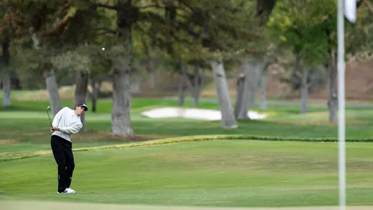 Nathan Miller chips on the green
