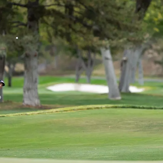 Nathan Miller chips on the green