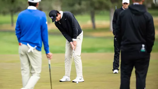 Sam Udovich tries a putt at Big 12 Match Play.