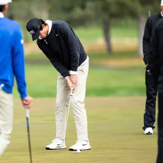 Sam Udovich tries a putt at Big 12 Match Play.