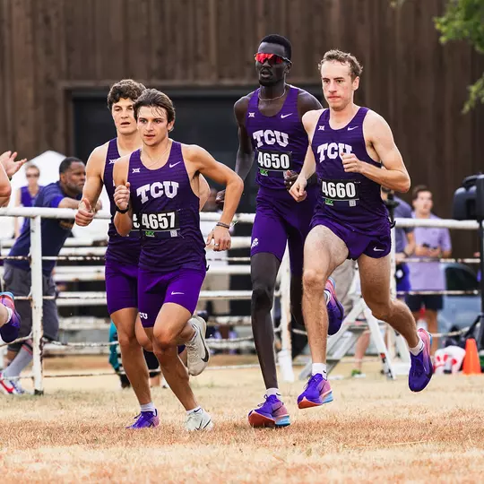 TCU Cross Country at the starting line