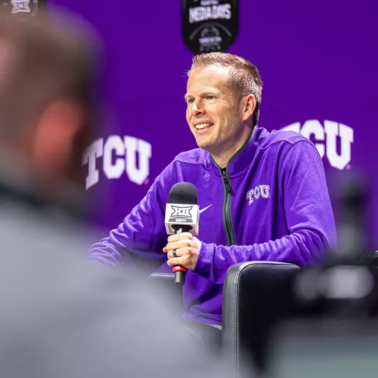 Mark Campbell addresses the media