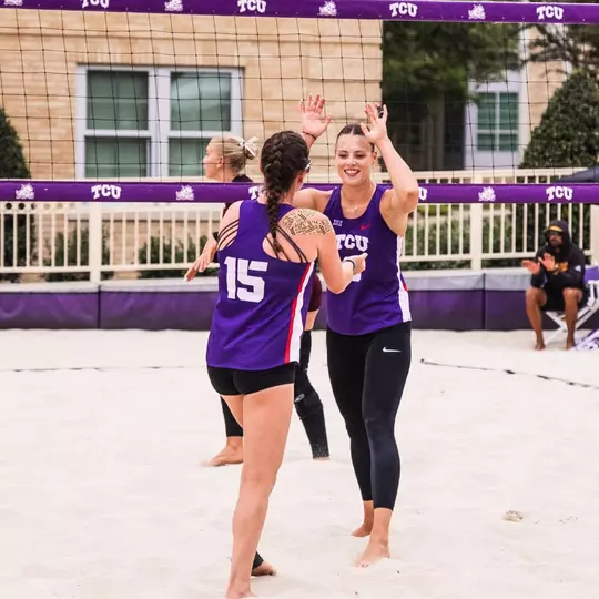 Kaitlyn Bradley and Elea Beutel against Arizona State