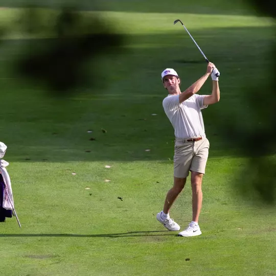Toby Wilt hits a shot from the fairway during play at The Goodwin in Stanford, California.
