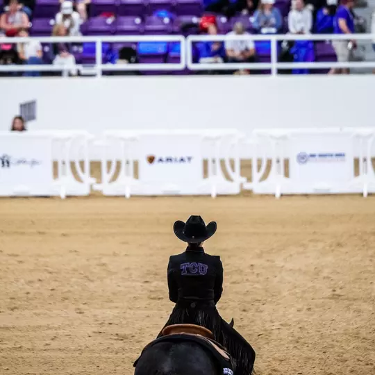 TCU western rider at the NCEA Championships