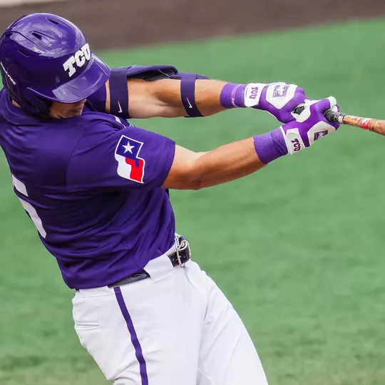 Chase Brunson swings at a pitch in the eighth inning.