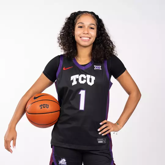TCU guard Camille Williams poses during her official visit.