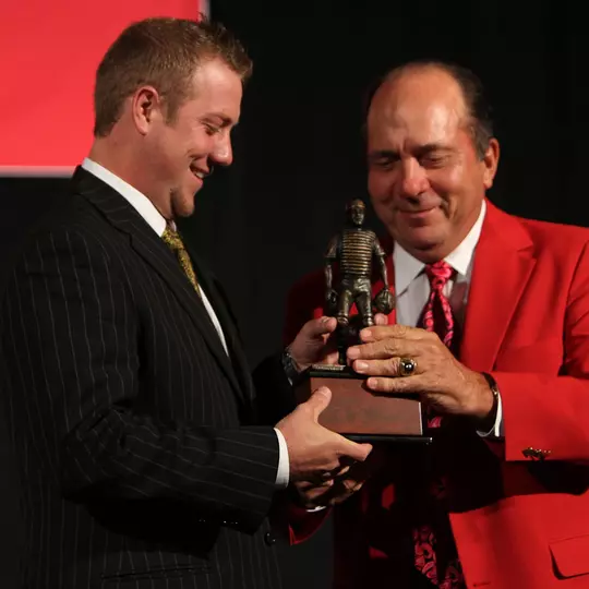 Bryan Holaday and Johnny Bench