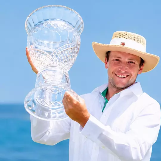 Stefano Mazzoli with a clear trophy