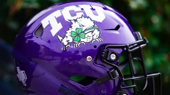 TCU Clover Frog Helmet Decal