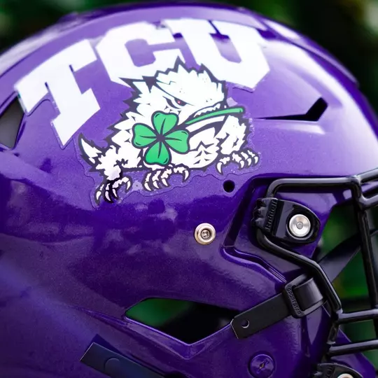 TCU Clover Frog Helmet Decal
