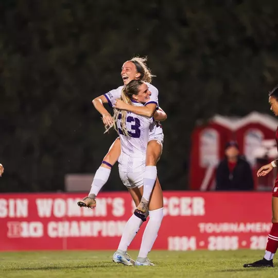Bella Diorio and Grace Vest celebration vs. Wisconsin