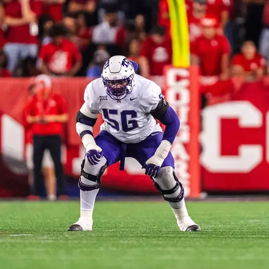 Ben Taylor-Whitfield ready for the snap on the road against Houston