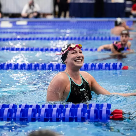 Josephine Brant smiling after winning race