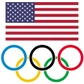 US Olympic Training Center logo featuring the US flag and the Olympic rings