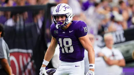 Ed Small celebrates vs. Arkansas State