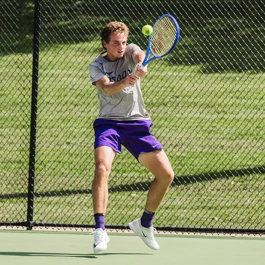 Matthieu Chambonniere connects on a forehand