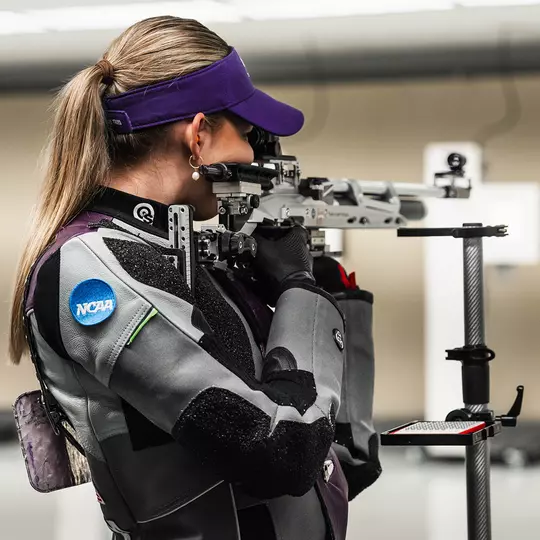 Marissa Fedora takes aim at the target.