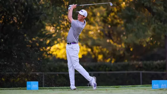 Nathan Miller tees off at Colonial