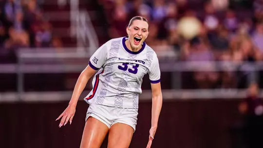 Grace Vest celebrating a goal scored