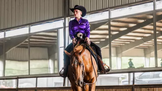 Adele Cunningham riding a horse