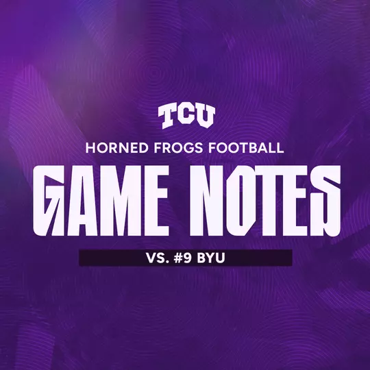 Graphic for TCU game notes vs. No. 9 BYU