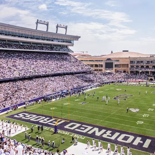 Crowd at Amon G. Carter Stadium against SMU